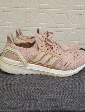 adidas Women’s Ultra Boost 19.5 DNA Blush  And Pearl Knit Running Shoes Size 9